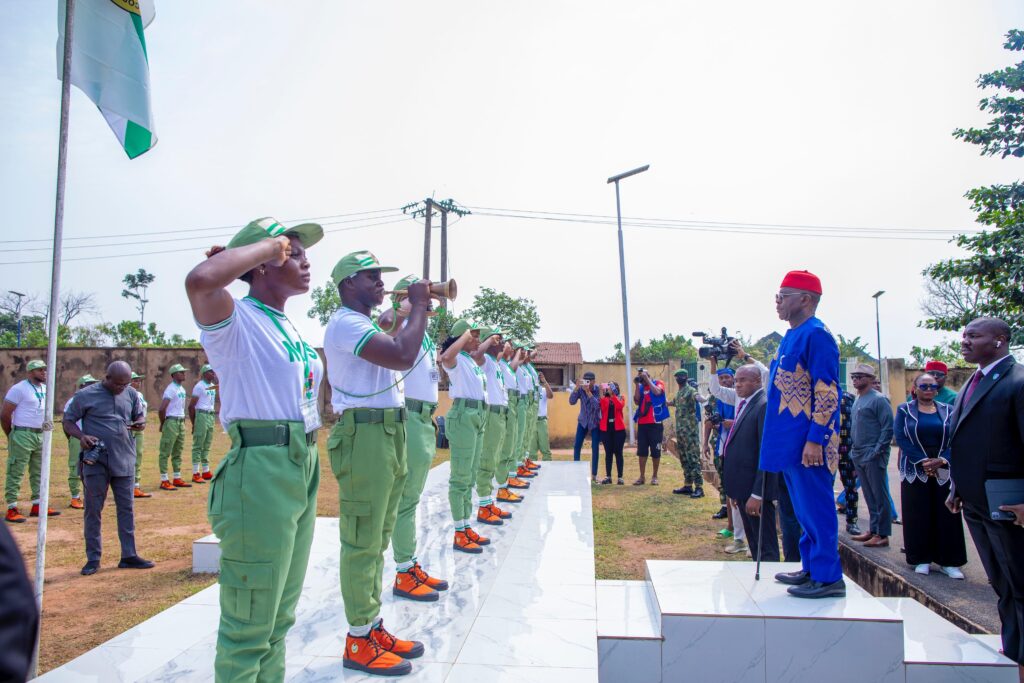 Otti extols Abia's merit based system during NYSC swearing in