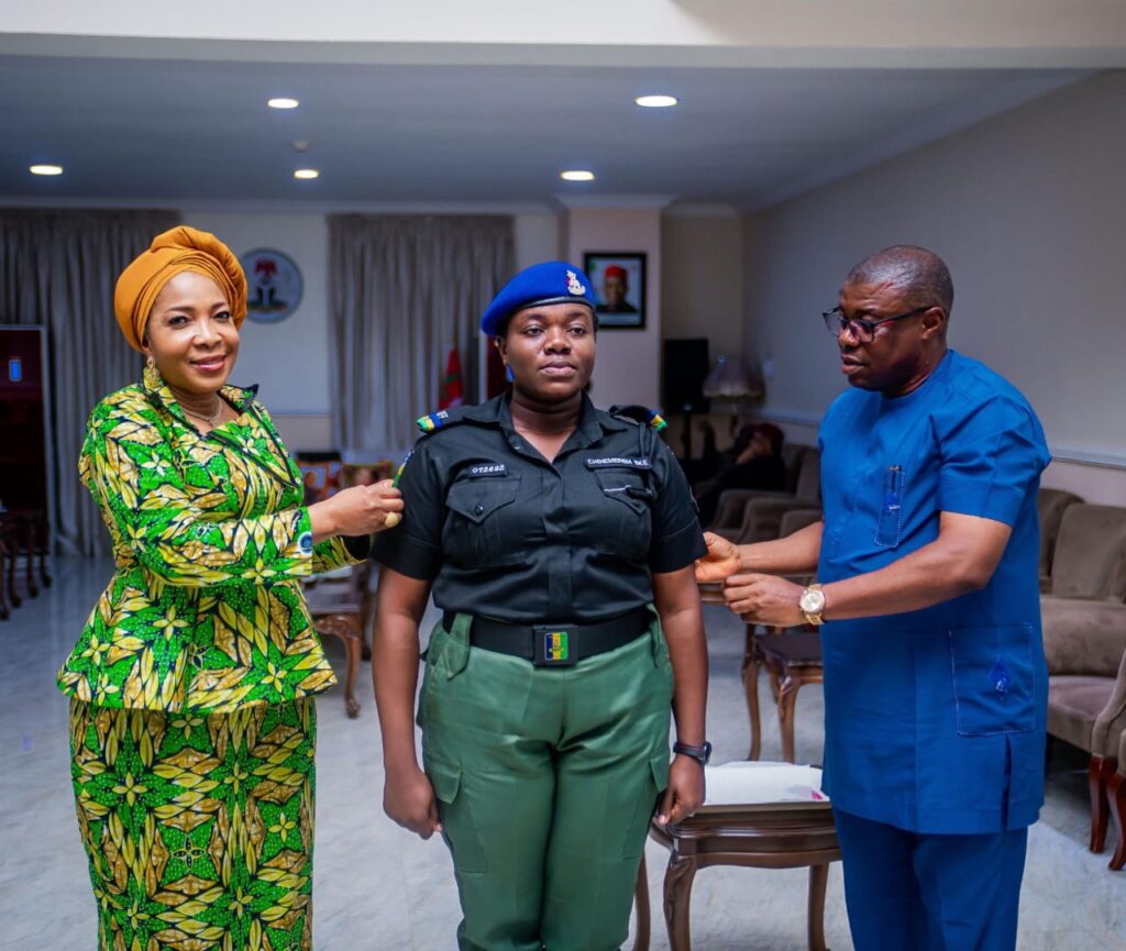 Abia First Lady Decorates Police Orderly After Promotion To Corporal