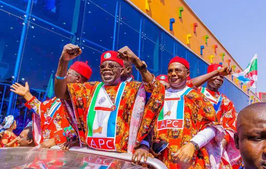DATA : Southeast States gave Tinubu 127,605 Votes in 2023 APC in the Southeast